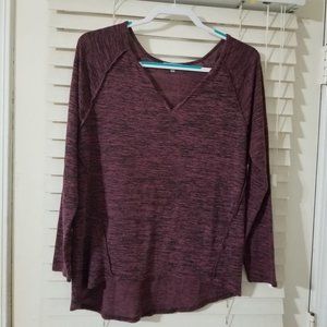 Charlotte Russe S purple V-neck long-sleeved lightweight sweater